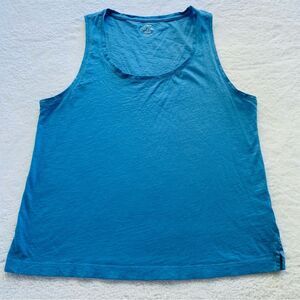 J. Crew Blue Slub Cotton Tank | Large